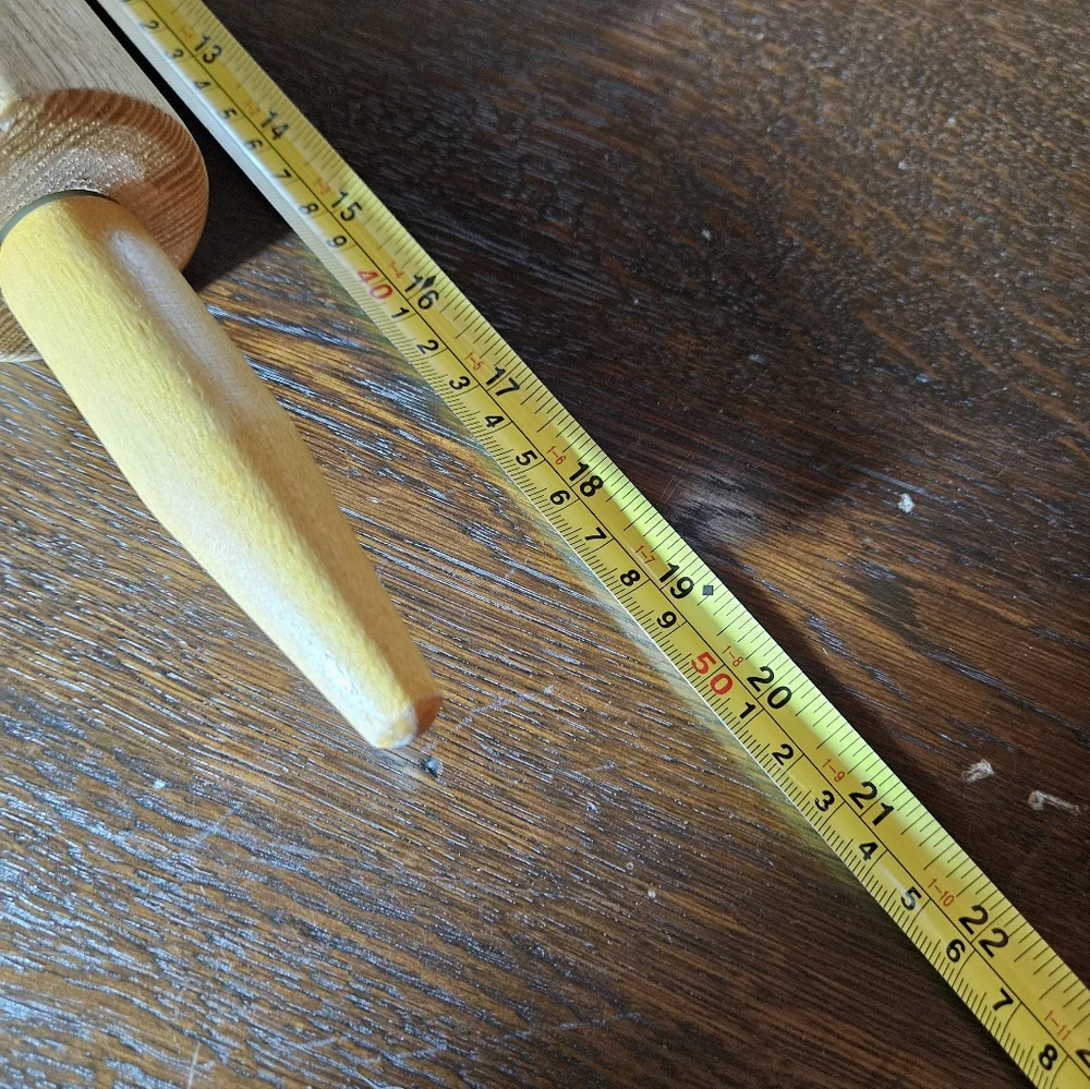 Vintage Wooden Rolling Pin Solid Wood.